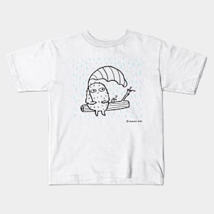 Relaxing in the Rain Kids T-Shirt